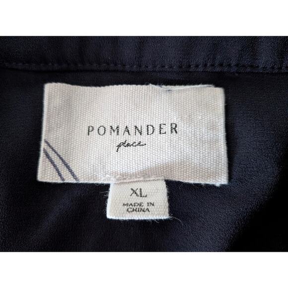 Pomander Place by Tuckernuck Navy Blue Cotton Poplin Kenzo Mini Dress Size XL - Picture 7 of 9